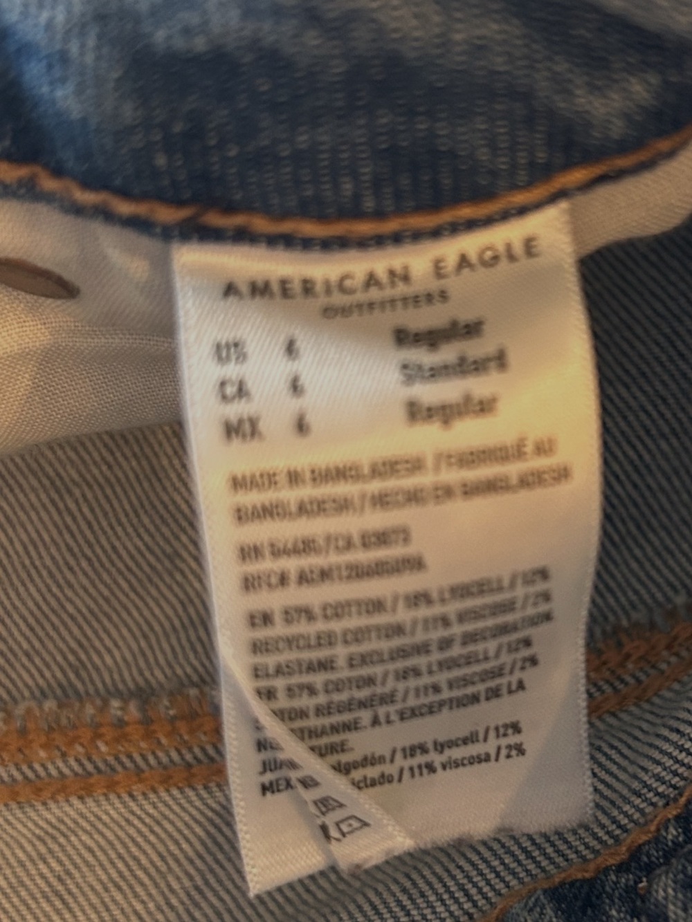 American Eagle Outfitters Light Blue Wide-Leg Cargo Jeans - Picture 7 of 9